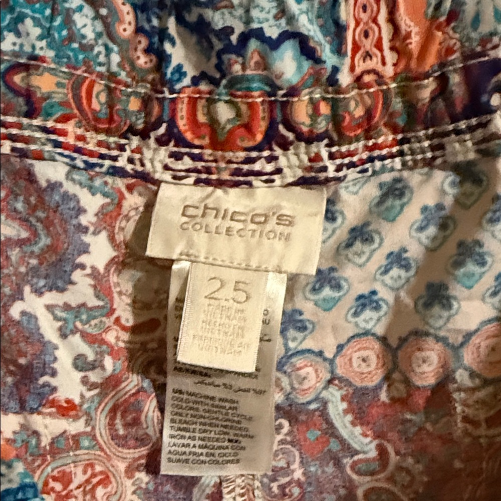 Chico's Multicolor Patterned Capris - image 2